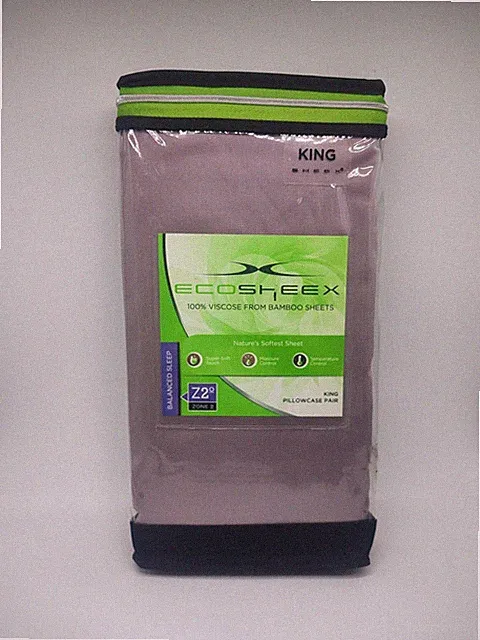 ECOSHEEX 100% Viscose From Bamboo King Pillowcases King - Lilac