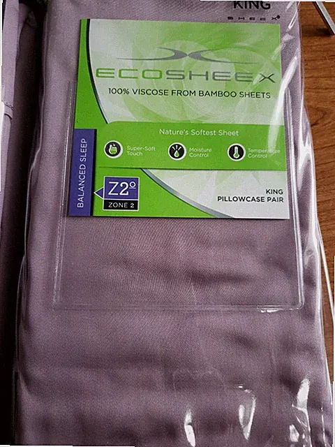 Ecosheex 100% Viscose From Bamboo Sheets King Pillowcases In Lilac