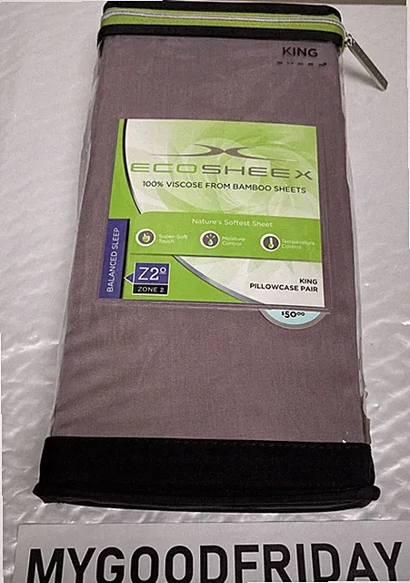 New Eco Sheex 100% Viscose Bamboo King Pillowcase Pair Lilac