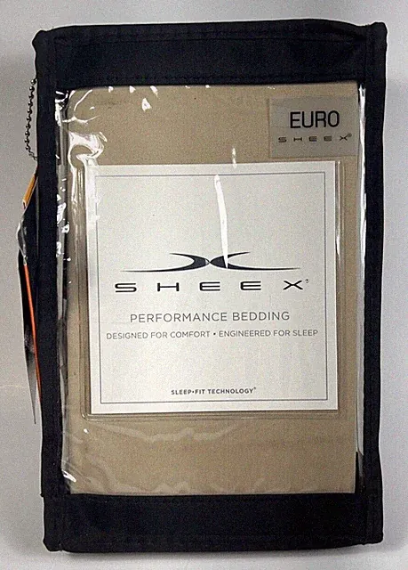NEW Sheex Experience Performance Fabric Euro Pillow Sham Khaki 26" x 26"