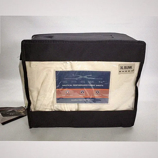 NWT 15 Sheex Nautical Performance Fabric Super Soft Touch Sheets XL Bunk Ivory