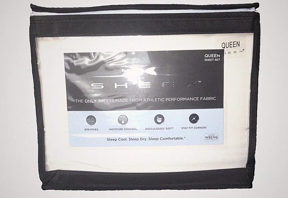 Sheex Active Comfort Performance Cooling 4 Piece Sheet Set Bright White Queen