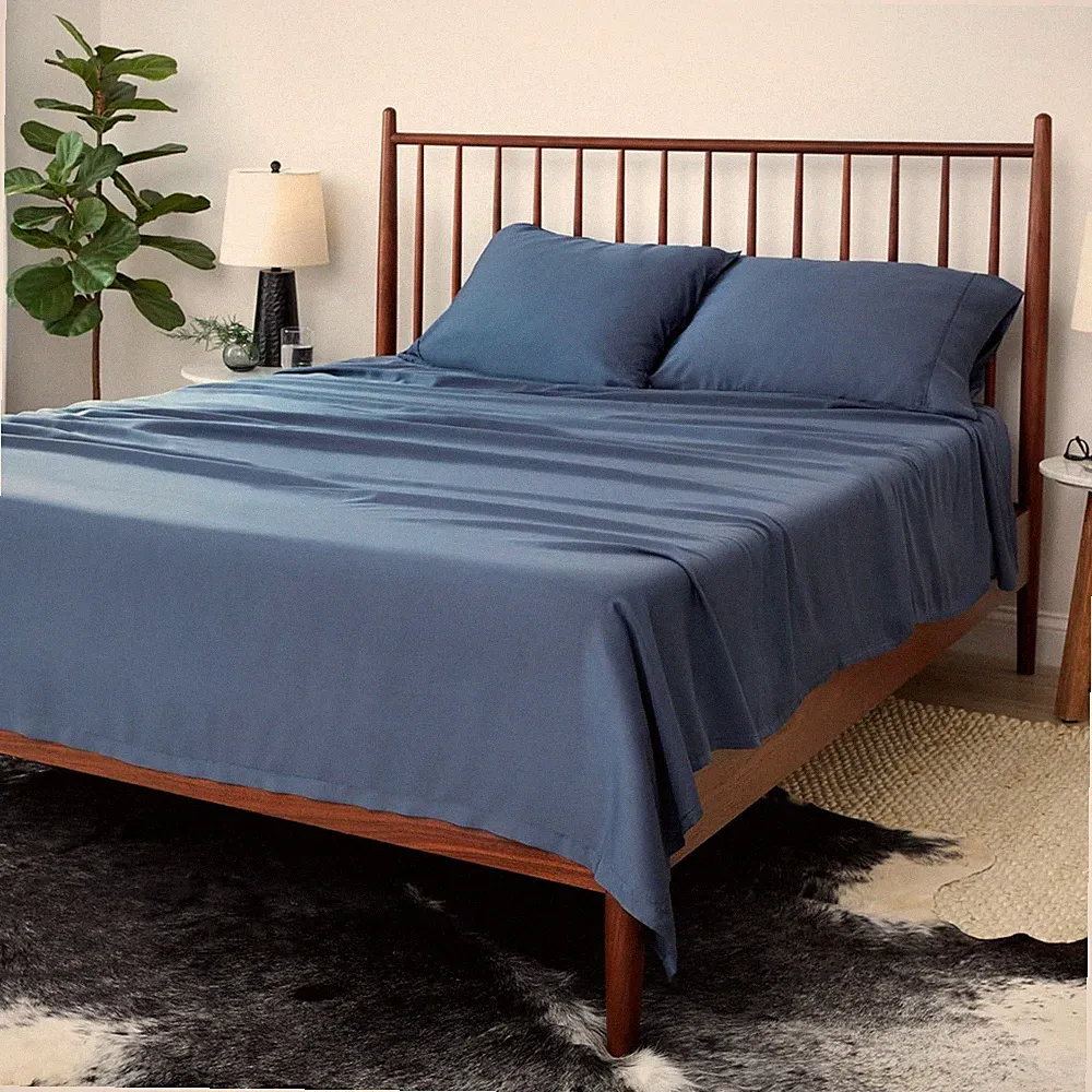 SHEEX Arctic Aire MAX King Sheet Set – Cooling Denim – 4-Piece Ultra Soft