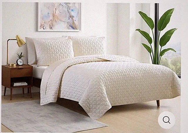 Sheex Artic Air Diamond Quilt & Sham King Set In Ivory