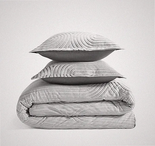 SHEEX BEDGEAR Performance Duvet & 4 pillowcase Set Racetrack,Color,Light Grey