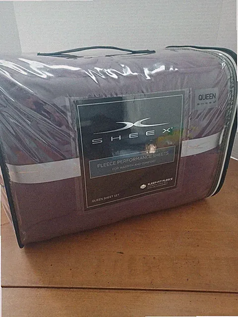 Sheex Fleece Performance Sheet Set Queen Purple Plum New 4 Piece