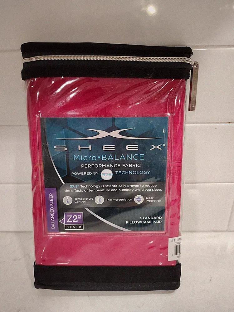 Sheex Micro-balance Performance; Set of 2 Standard Pillowcases; Fuscia