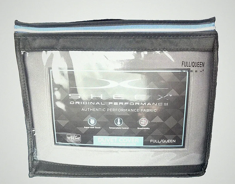 Sheex Original Performance Cooling Duvet Cover & 2 Shams Set Graphite Queen $240