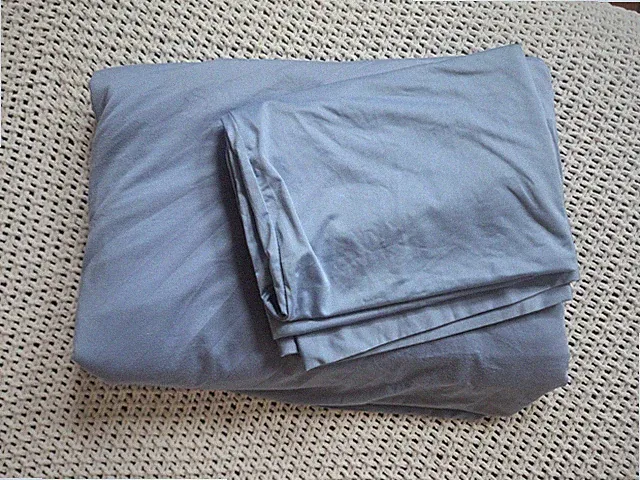 Sheex Performance Queen Flat Sheet & 1 Standard Pillowcase Pearl Blue