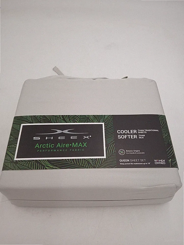 SHEEX Sheet Set Queen Arctic Aire MAX Silver Lyocell Cooling Breathable Bedding